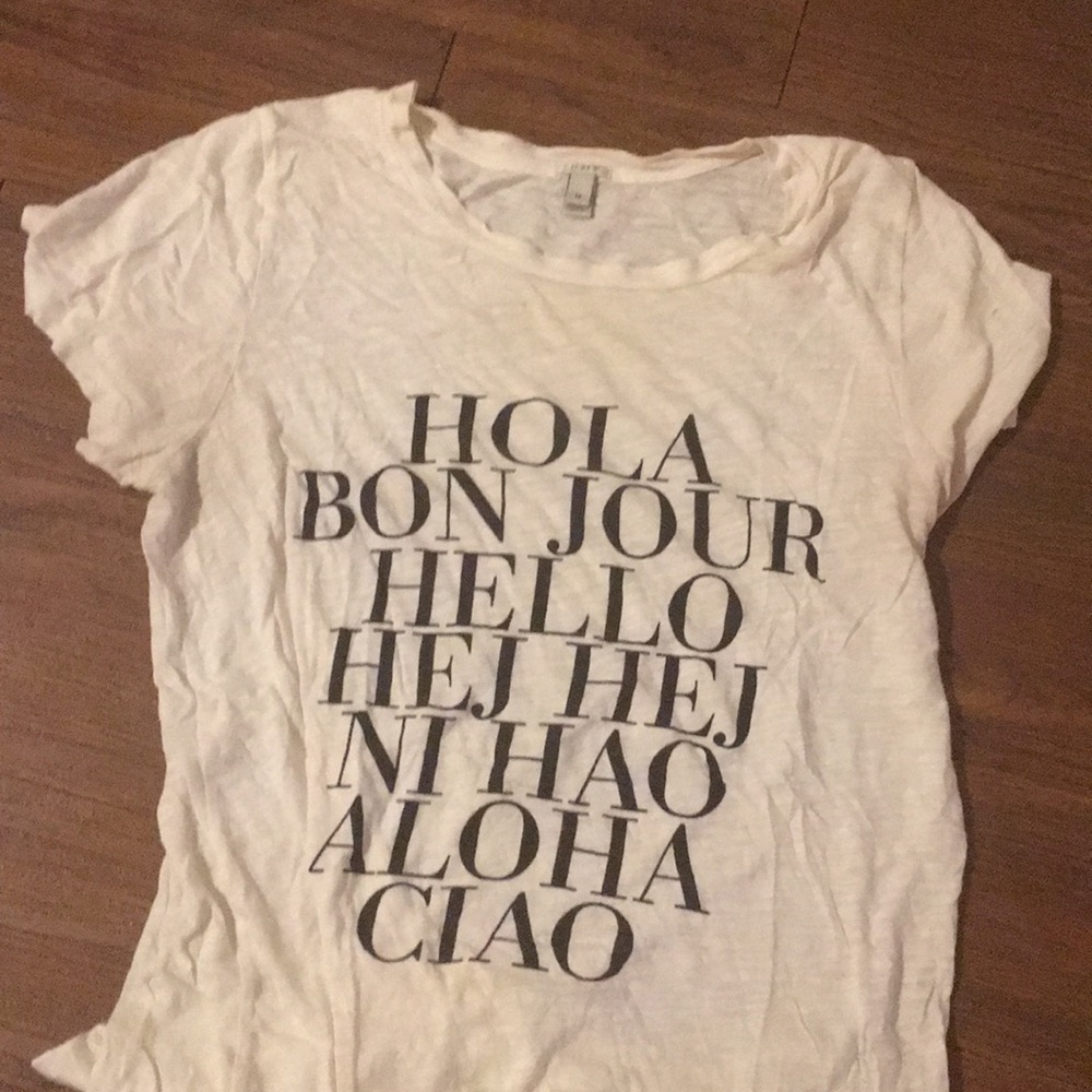 J. Crew ‘Hello’ Tissue Tee